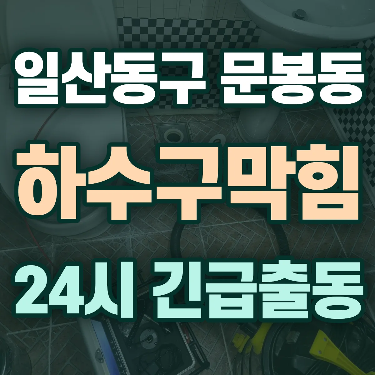 고양시 일산동구 문봉동 하수구막힘 출동 상담