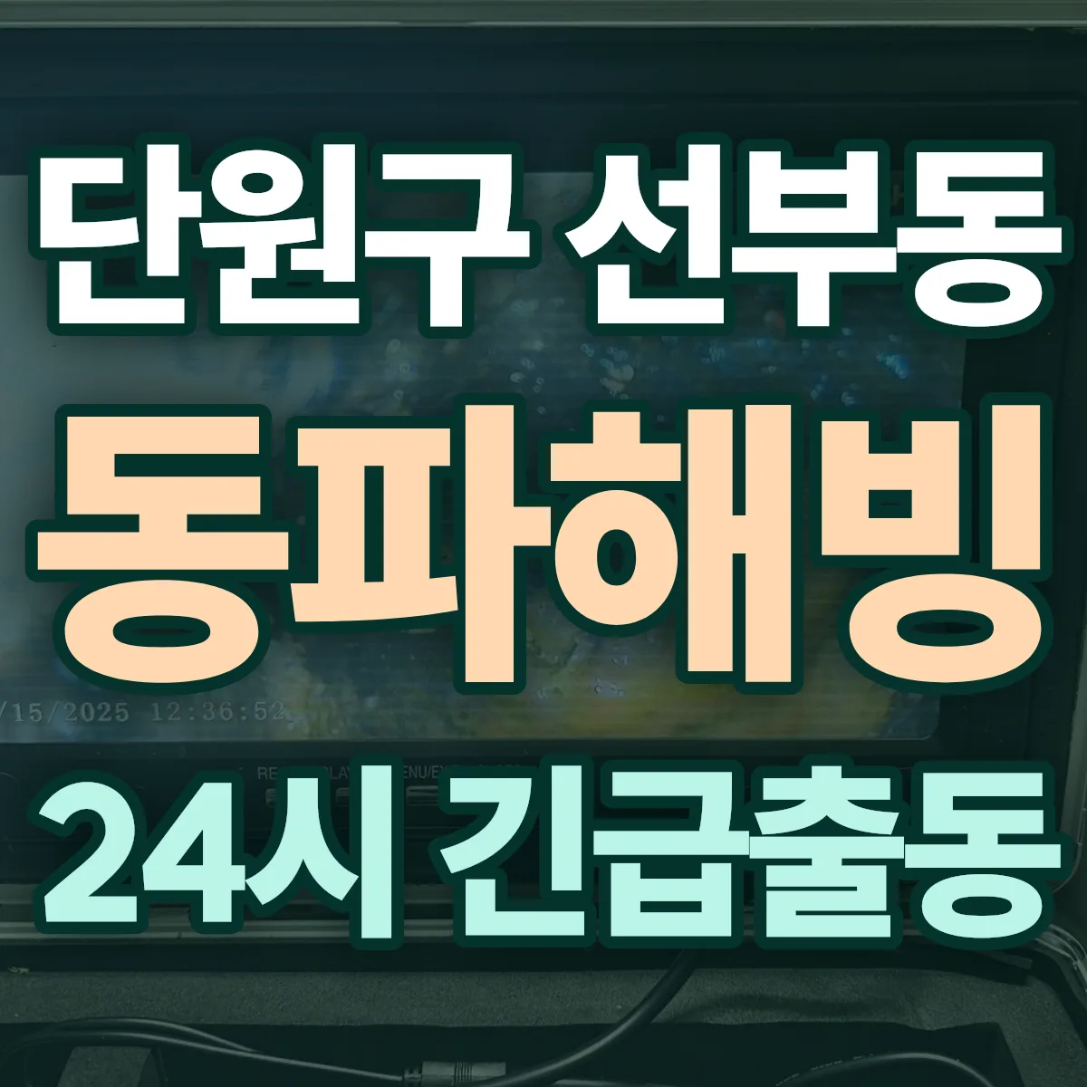 안산시 단원구 선부동 동파해빙 출동 상담