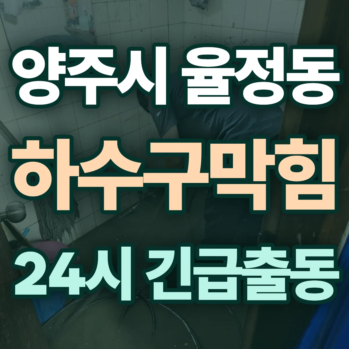 양주시 율정동 하수구막힘 출동 상담