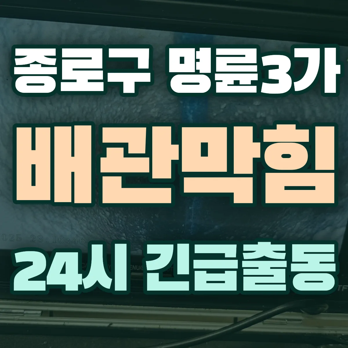 종로구 명륜3가 배관막힘 출동 상담