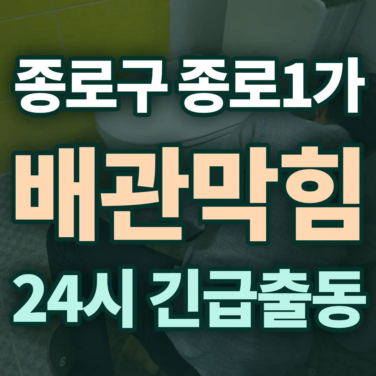 종로구 종로1가 배관막힘 출동 상담