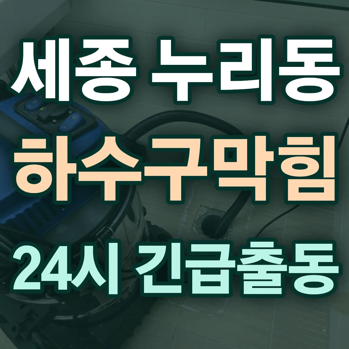세종 누리동 하수구막힘 출동 상담
