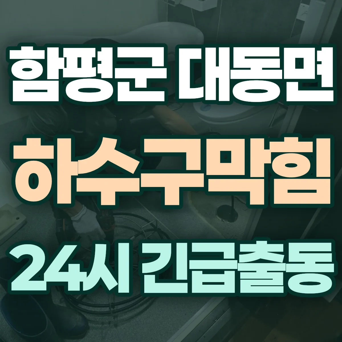 함평군 대동면 하수구막힘 출동 상담